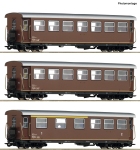 Roco 6240007 - H0e - 3-tlg. Set Personenwagen, ÖBB, Ep. III-IV